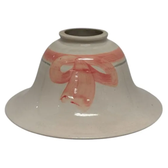 Klockskärm, porslin beige rosett 18 cm