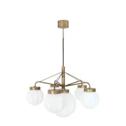 Klyfta 6 takkrona, råmässing/mattopal 70cm