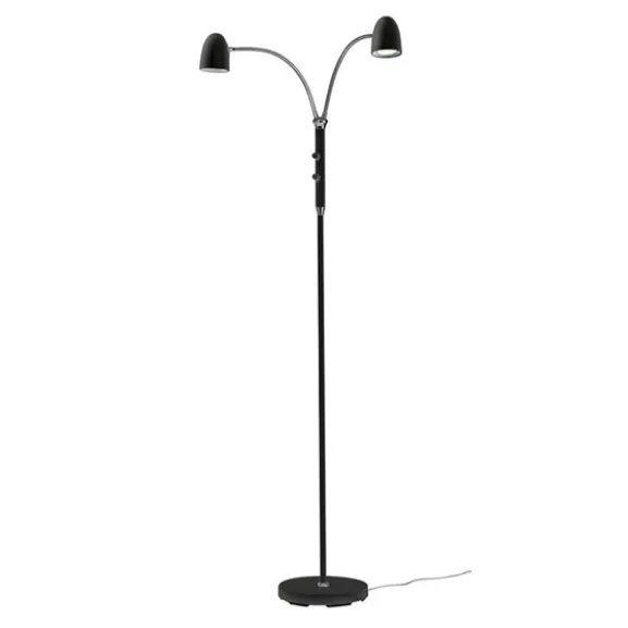 Koster golvlampa dubbel, svart 140cm