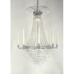 Kristallkrona Empire Classic Ny 8-Arm Stor Krom 66cm