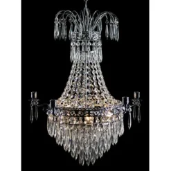 Kristallkrona Empire Classic Ny 5-Arm Liten Krom 49cm