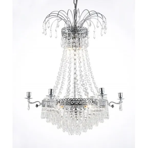 Kristallkrona Empire Classic 6-Arm Medium Krom 55cm