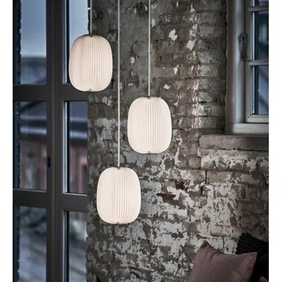 Lamella 4 pendel, vit/aluminium