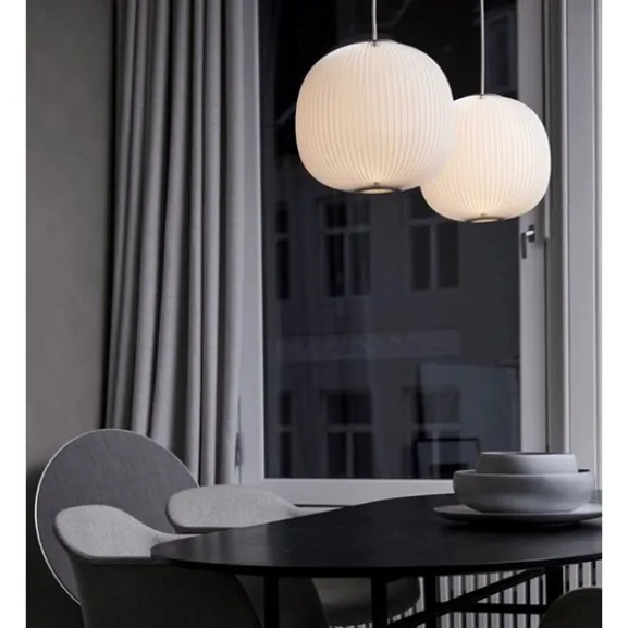 Lamella 3 pendel, vit/aluminium