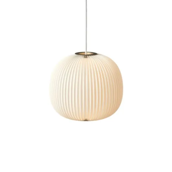 Lamella 3 pendel, vit/guld