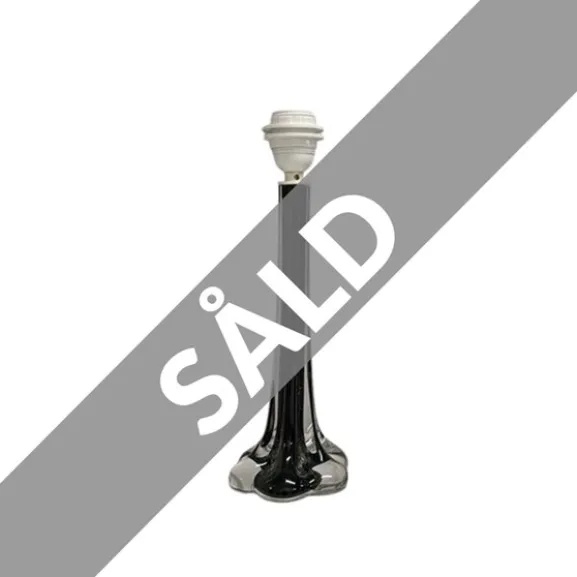 Lampfot Glas vinröd, 34 cm