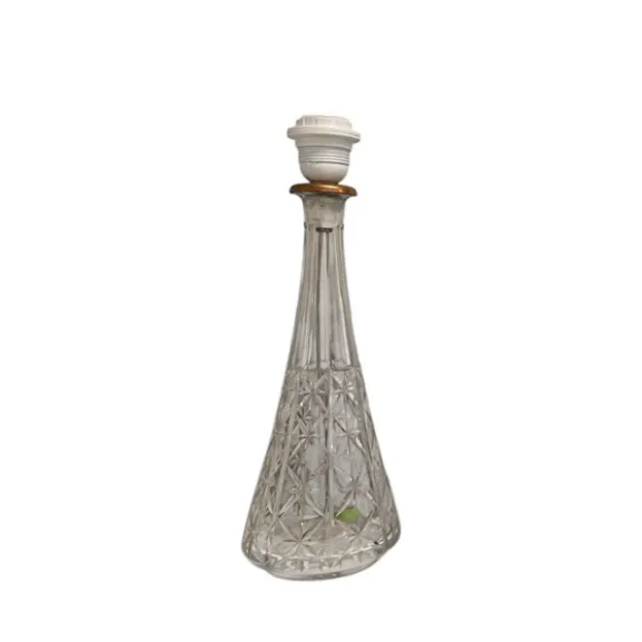 Lampfot Rutslipat Glas, 37 cm