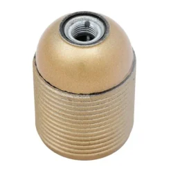 Lamphållare E27 bakelit guld gängad, ojordad