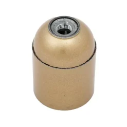 Lamphållare E27 bakelit guld slät, ojordad