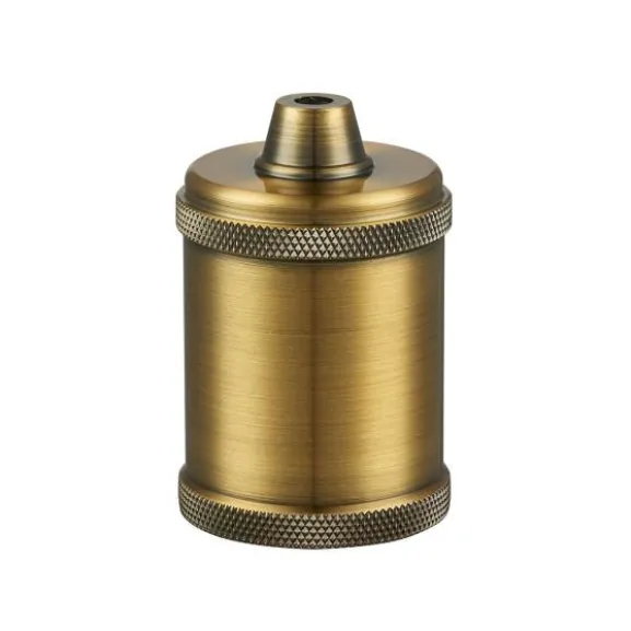 Lamphållare RAW E27, antik mässing