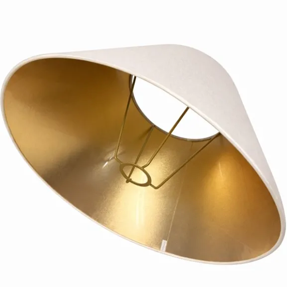 Lampskärm Creme/Guld 35cm