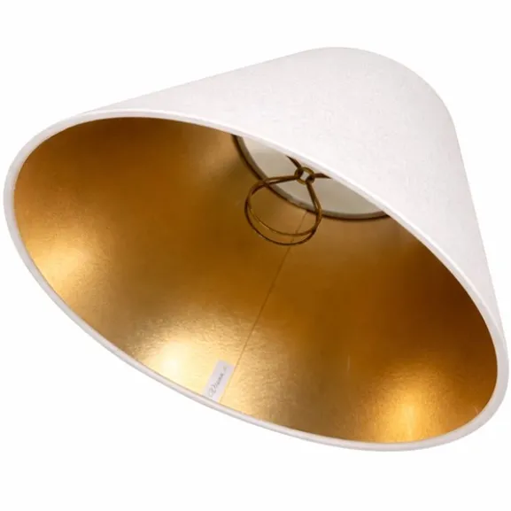 Lampskärm Creme/Guld 19cm
