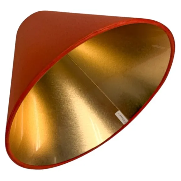 Lampskärm Kon Röd/Guld 24 cm