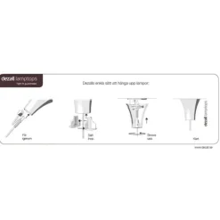 Lamptop tjus, mattvit 11,7cm