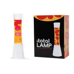 Lavalampa 40 cm gul/röd vit bas