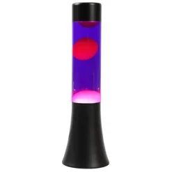 Lavalampa 30 cm lila/röd svart bas