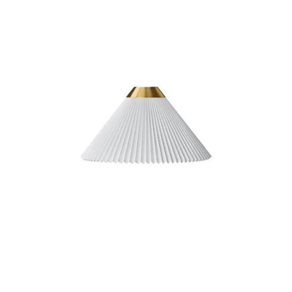 Le Klint 12 Mässing lampskärm, Vit 23 cm