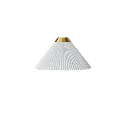 Le Klint 12 Mässing lampskärm, Vit 23 cm