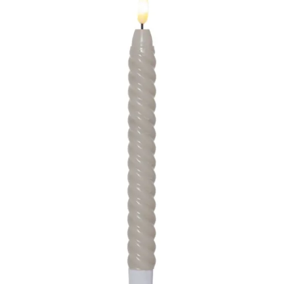 Led Antikljus 2-Pack Flamme Swirl, Beige