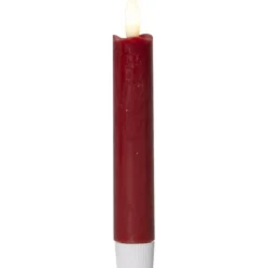 LED Antikljus 2-pack Flamme Rustic Röd 15cm