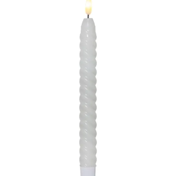 Led Antikljus 2-Pack Flamme Swirl, Vit