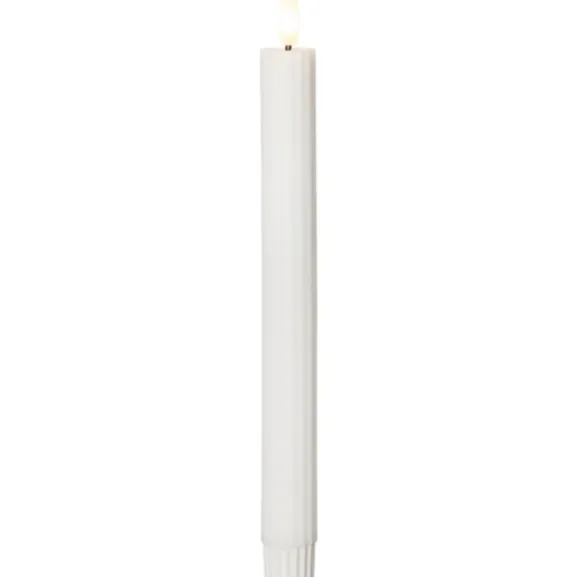 LED Antikljus 2-pack Flamme Stripe Vit 25cm