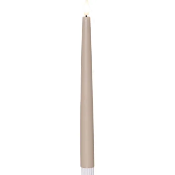 LED Antikljus 2-pack Flamme Slim Beige 28,5cm