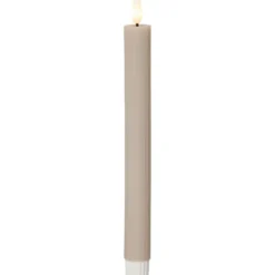 LED Antikljus 2-pack Flamme Stripe Beige 25cm