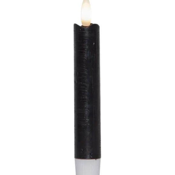 LED Antikljus 2-pack Flamme Rustic Svart 15cm