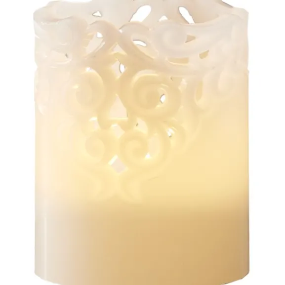LED Blockljus Clary Vit 10cm