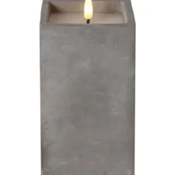 LED Blockljus Flamme Cem Grå 16,5cm