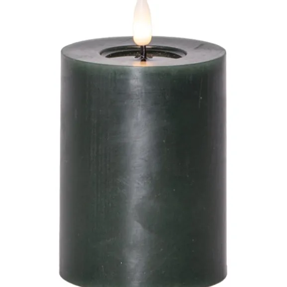 LED Blockljus Flamme Flow Grön 12,5cm