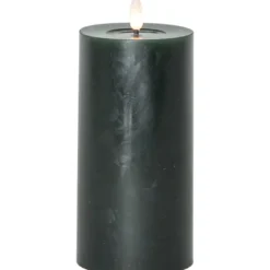 LED Blockljus Flamme Flow Grön 17,5cm