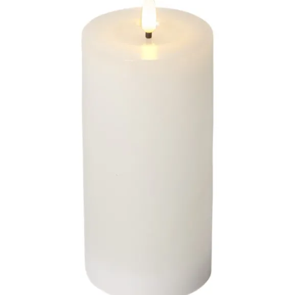 LED Blockljus Flamme Flow Vit 17,5cm