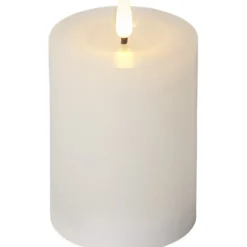 LED Blockljus Flamme Flow Vit 12,5cm
