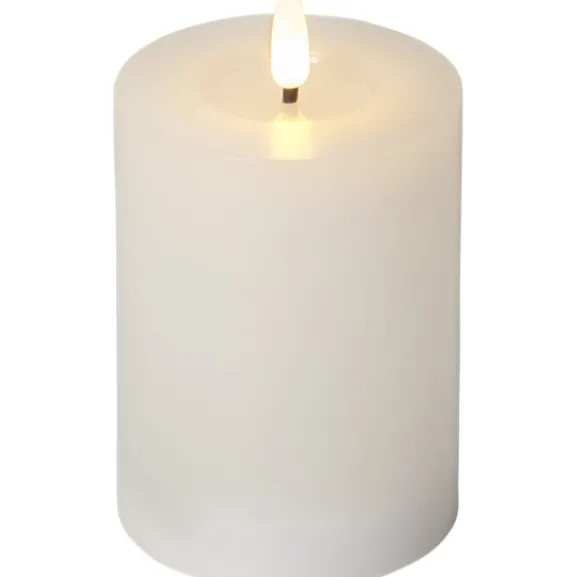 LED Blockljus Flamme Flow Vit 12,5cm