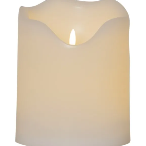 LED Blockljus Flamme Grand Vit 20cm