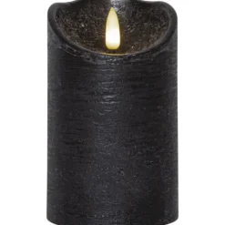 LED Blockljus Flamme Rustic Svart 12,50 cm