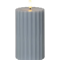 LED Blockljus Flamme Stripe Blå 15cm