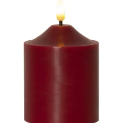 LED Blockljus Flamme Top Röd 12cm