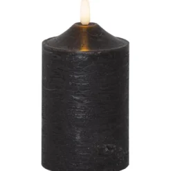 LED Blockljus Flamme Top Svart 15cm