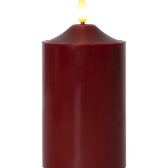 LED Blockljus Flamme Top Röd 15cm