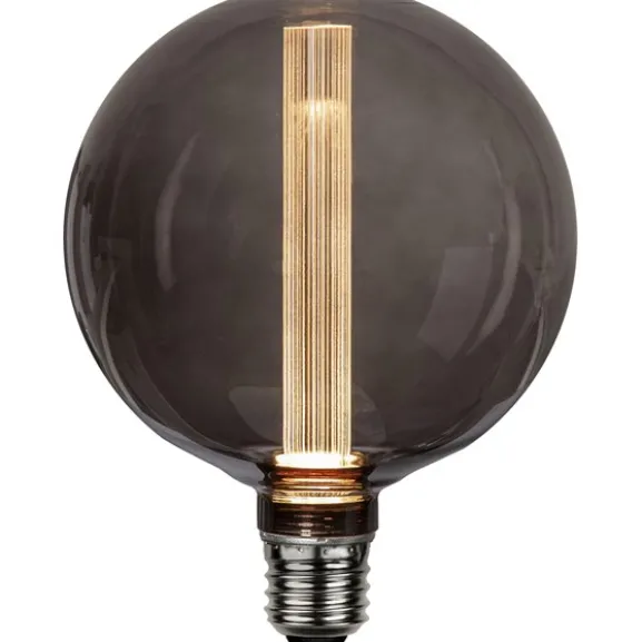 LED Lampa E27 glob 125 1,1W DecoLED New Generation Classic Mood, rökgrå
