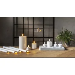 LED Ljus Flamme Charge Mix Vit 27cm