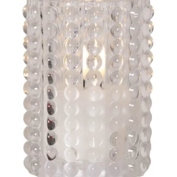 LED Ljus Flamme Dotty Transparent 13cm