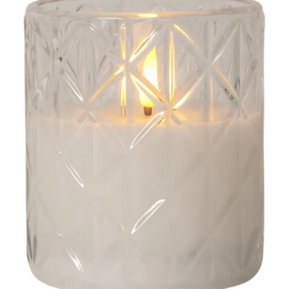 LED Ljus Flamme Romb Transparent 10cm