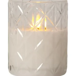 LED Ljus Flamme Romb Transparent 12,5cm