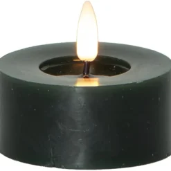 LED Värmeljus 2-pack Flamme Flow Grön 5,5cm