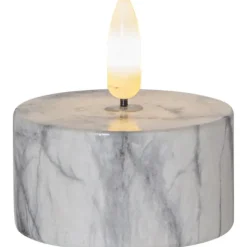 LED Värmeljus 2-pack Flamme Marble Grå 6cm