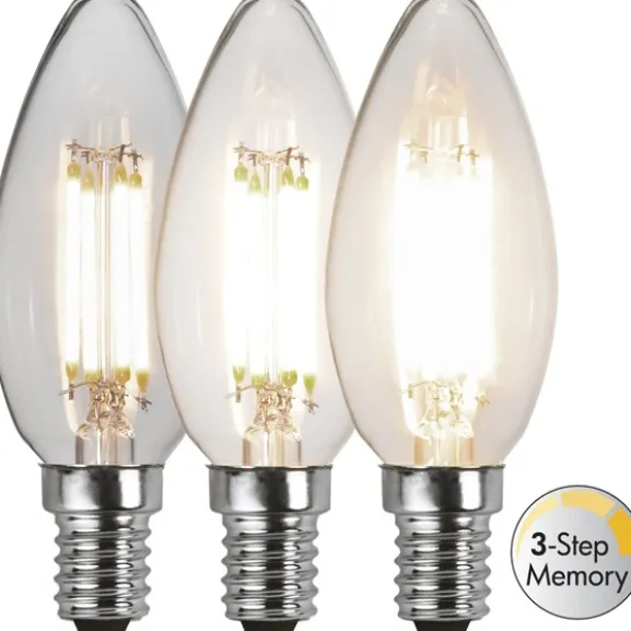 LED-lampa E14 C35 Clear 3-step memory 4.2W